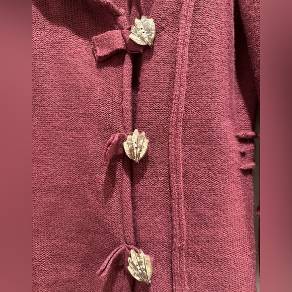 Burgundy Large Sweater By Through The Country Door - Picture 4 of 4